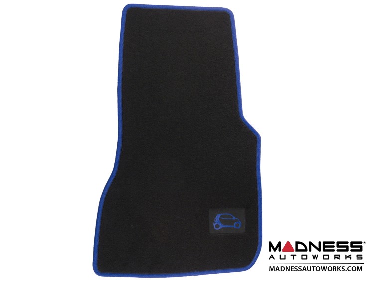 smart fortwo Floor Mats 453 model Carpet with Blue Binding
